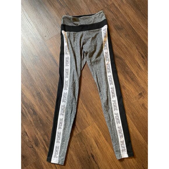 Victoria's Secret Pink Pants - Pink by Victoria's Secret Gray‎ Leggings Yoga Pants Size Medium